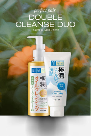 Hada Labo Gokujyun Cleansing Oil + Wash (Double Cleanse Duo) - 2pcs