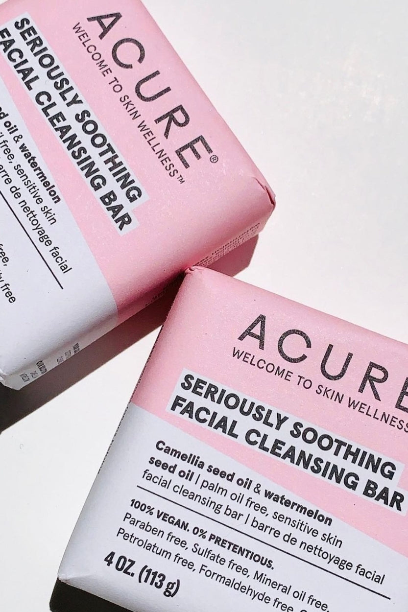 Acure - Seriously Soothing Facial Cleansing Bar - 113g - Kanvas Beauty ...