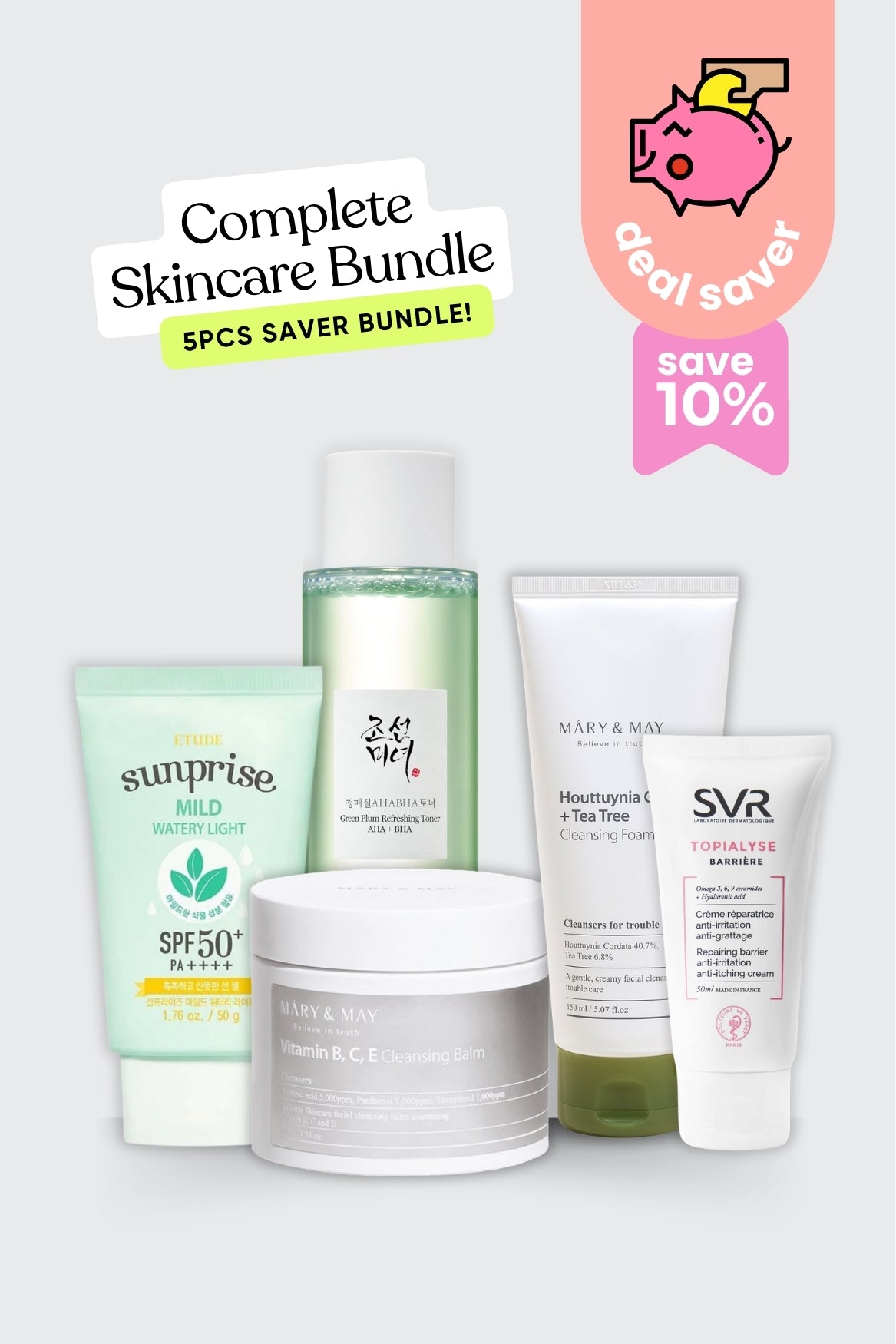 Complete Skincare Bundle - 5 Step Routine - Saver Bundle - 5pcs